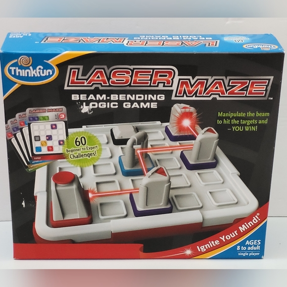 2012 Thinkfun LASER MAZE - Beam-Bending Logic Game 60 Challenges! Complete. NEED - Picture 1 of 7